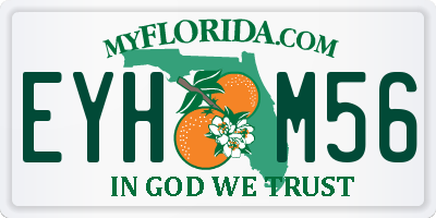 FL license plate EYHM56