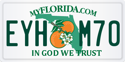 FL license plate EYHM70