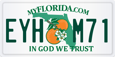 FL license plate EYHM71