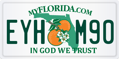 FL license plate EYHM90