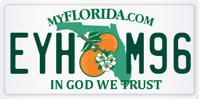 FL license plate EYHM96