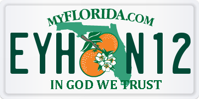 FL license plate EYHN12
