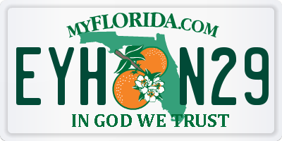 FL license plate EYHN29