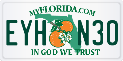 FL license plate EYHN30