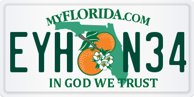 FL license plate EYHN34
