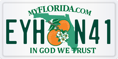 FL license plate EYHN41