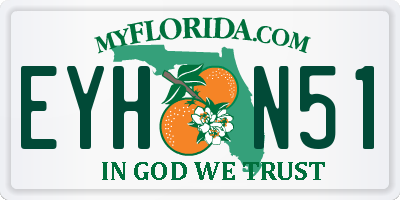 FL license plate EYHN51