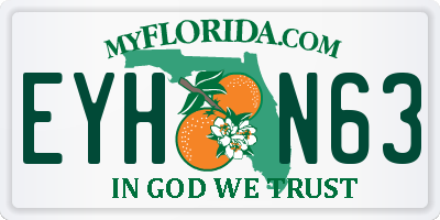 FL license plate EYHN63