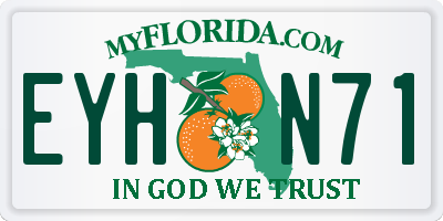 FL license plate EYHN71
