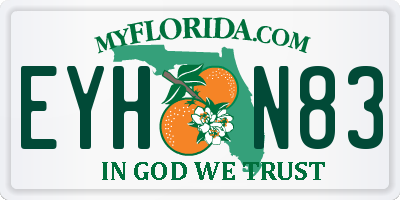 FL license plate EYHN83
