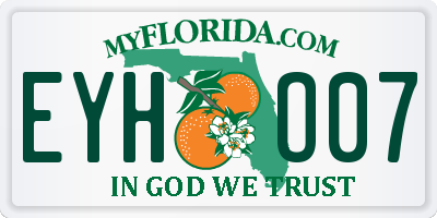 FL license plate EYHO07