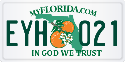 FL license plate EYHO21
