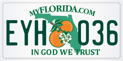 FL license plate EYHO36