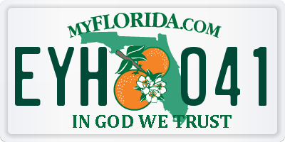 FL license plate EYHO41