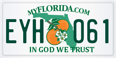 FL license plate EYHO61