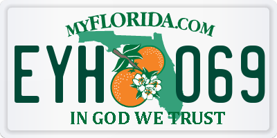 FL license plate EYHO69