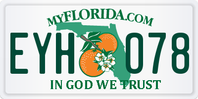 FL license plate EYHO78