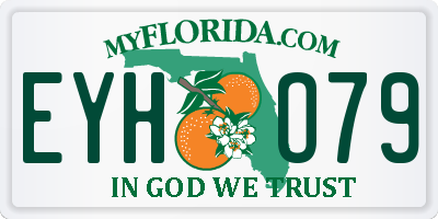 FL license plate EYHO79
