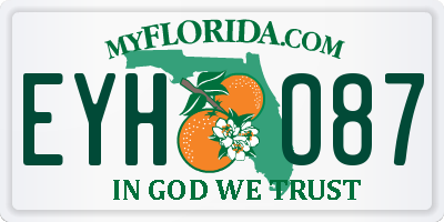 FL license plate EYHO87