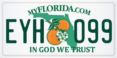FL license plate EYHO99