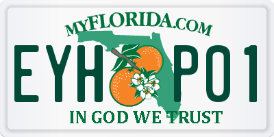 FL license plate EYHP01