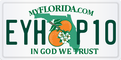 FL license plate EYHP10