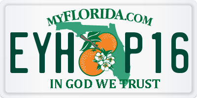 FL license plate EYHP16