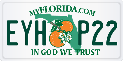 FL license plate EYHP22