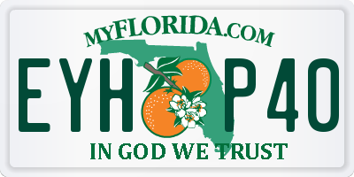 FL license plate EYHP40