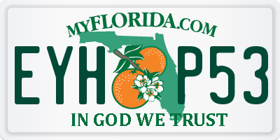 FL license plate EYHP53