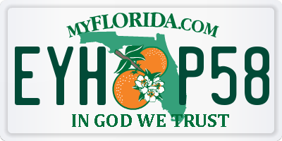 FL license plate EYHP58