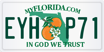 FL license plate EYHP71