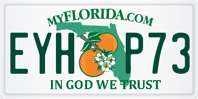 FL license plate EYHP73