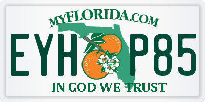 FL license plate EYHP85