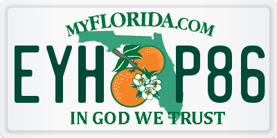 FL license plate EYHP86
