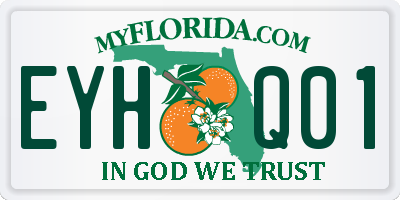FL license plate EYHQ01