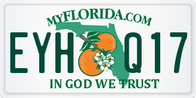 FL license plate EYHQ17
