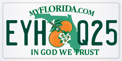FL license plate EYHQ25