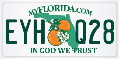 FL license plate EYHQ28