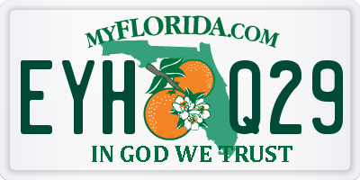FL license plate EYHQ29