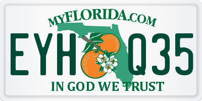 FL license plate EYHQ35