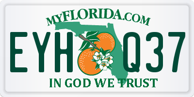 FL license plate EYHQ37