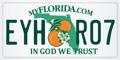 FL license plate EYHR07