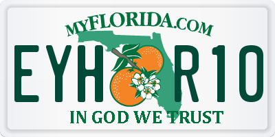 FL license plate EYHR10