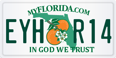 FL license plate EYHR14