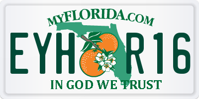 FL license plate EYHR16