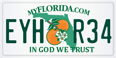 FL license plate EYHR34