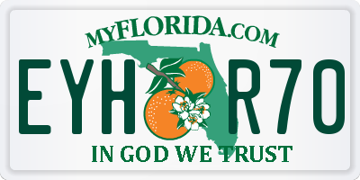 FL license plate EYHR70