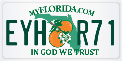 FL license plate EYHR71