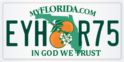 FL license plate EYHR75